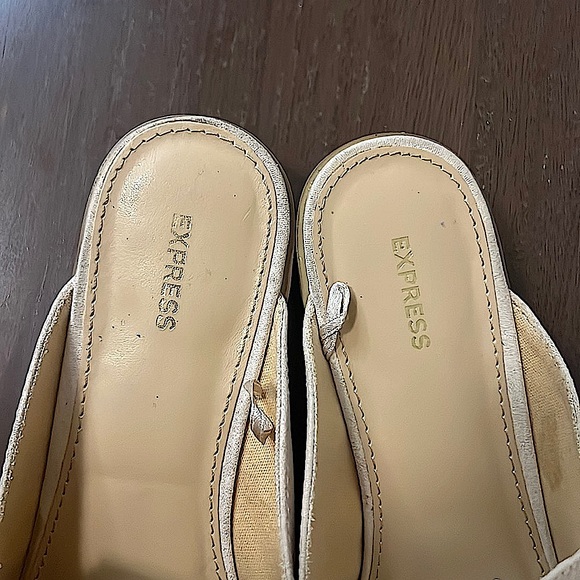 Express cream/pink embellished small heel flats - Picture 7 of 8